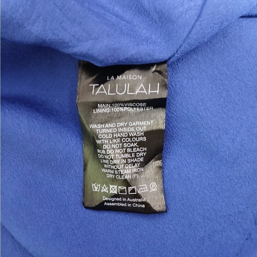 TALULAH Vibrant Blue and Red Floral Mini Dress - Picture 3 of 15